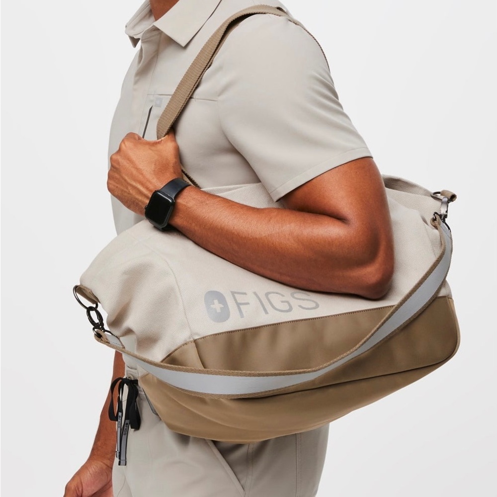 Figs Bone Reflective Laminated Tote
